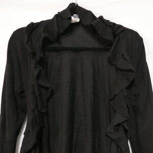 WET SEAL | P2P 17 inches measured | Black Open Front Long Sleeve Cardigan